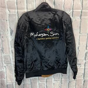 Vintage 80’s Mohegan Sun Reversible Black/Gold Las Vegas Casino Men Jacket Sz M